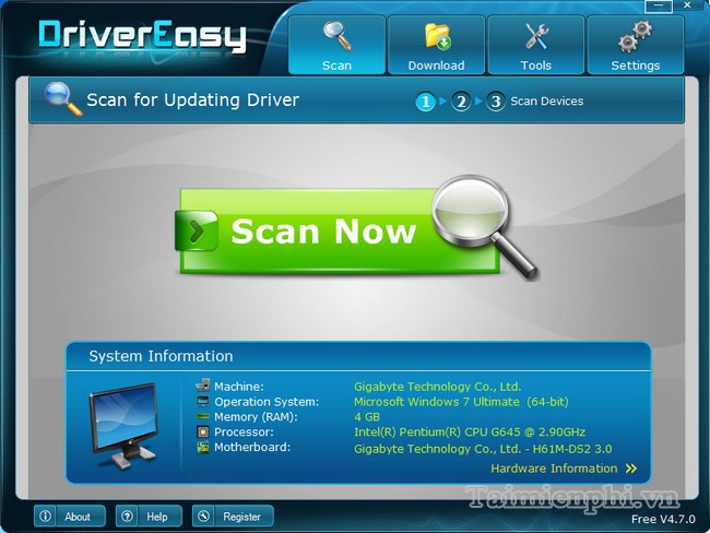 Kiểm tra và tải Driver cho máy tính - DriverEasy